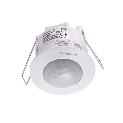 [90443] Bevægelsessensor til indbygning - LED venlig, hvid, PIR infrarød, IP20 indendørs