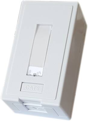 [0886110088] OFFICE BOKS 1 PORT HVID