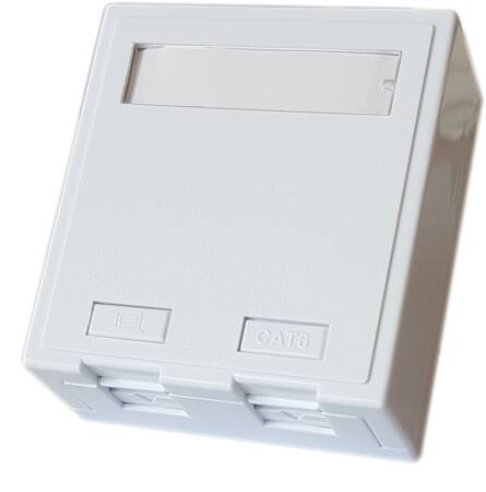 [0886110091] OFFICE BOKS 2 PORT HVID
