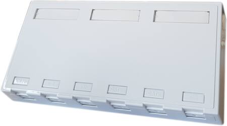 [0886110114] OFFICE BOKS 6 PORT HVID