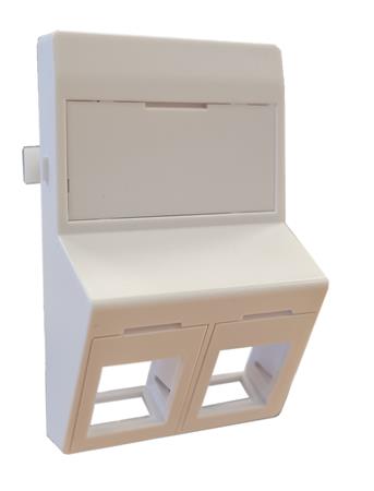 [0886110130] DATAUDTAG 2xRJ45 KEYSTONE TYPE F SKRÅ HV