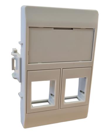 [0810000770] DATAUDTAG 2XRJ45 KEYSTONE TYPE C GRÅ