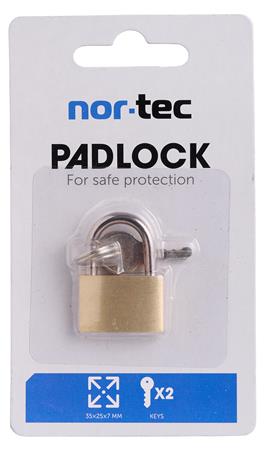 [0897101219] HÆNGELÅS 25MM MED 2 NØGLER