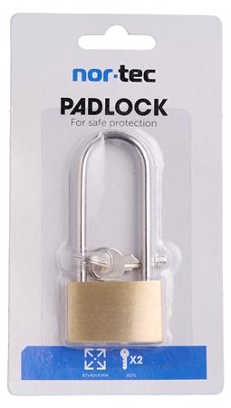 [0897101222] HÆNGELÅS 40MM HØJ BØJLE MED 2 NØGLER