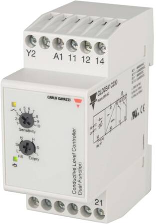 [9624017496] Niveauforstærkerrelæ 2 niveauer 230VAC DIN-skinne 2 x 8A relæ B: 36mm