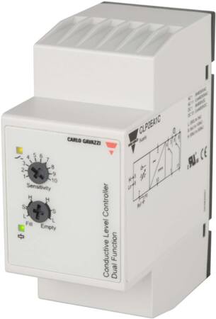 [9624017535] Niveauforstærkerrelæ 2 niveauer 24VAC/DC sokkel 2 x 8A relæ B: 36mm