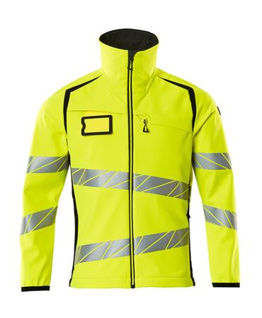 [1497083228] SOFTSHELL HI-VIS GUL/SORT L