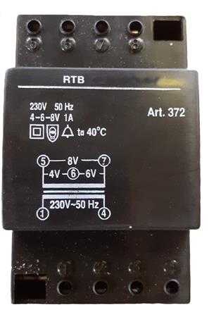 [0810001108] TRAFO TIL DINSKINNE MONTAGE 230V/8V