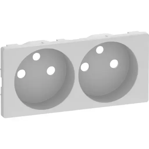 [1017058413] LK Fuga afdækning til 2m stikkontakt med pindjord - lysegrå
