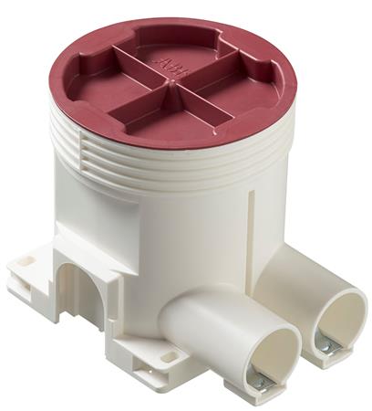 [5417570649] Indmuringsdåse m/rørtude (2xØ20) 1M D78