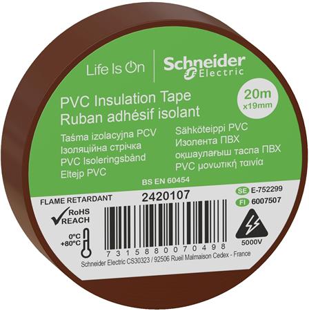 [9139152749] PVC Tape 19 mm X 20M brun