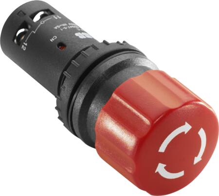 [2118722977] Kompakt Ø22mm nødstop Ø30mm rød 2NC frigivelse drej CE3T-10R-02