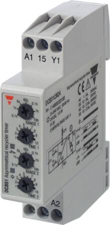 [9623017028] Tidsrelæ Taktgivere 24VDC & 24-240VAC 01s-100t Byggebredde: 175 mm