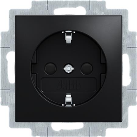 [5401002813] B55 Schuko-stikkontakt mat sort