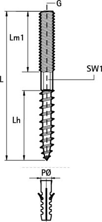 [5439010459] ANSATSSKRUE M8X80MM A2