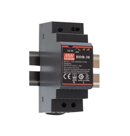 [0863101188] STRØMFORSYNING 24V 1,5A, DIN, KLASSE II