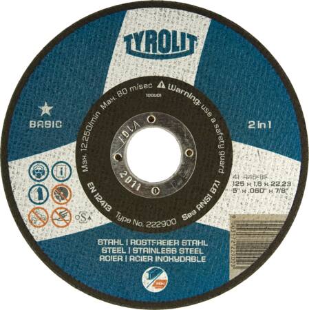 [9197003241] SKÆRESKIVE 125X1.6X22 INOX/STÅL