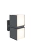 [7843090610] CUBA væglampe dobbelt sort, 1000 lumen, 3000 kelvin