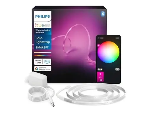 [7848203677] Hue SOLO Lightstrip RGBTW - 20W, IP20, Bluetooth (3m)