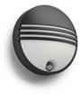 [7857027682] myGarden Yarrow Væglampe Sort 1x6W 230V IP44 Bevægelsessensor