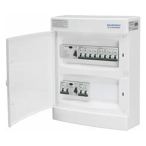 [2199961D] Færdigmonteret gruppetavle – 1x16A 3P+N + 1x10A 3P