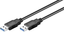 [7886159398] USB 3.0 A kabel 1m sort