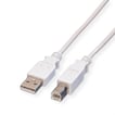 [7886221666] USB 2.0 kabel A-B. han/han hvid 3,0m
