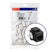 [7886224100] Modular jack eXtreme KAT6 UTP RJ45 110-style 25 bulk pakke Sort