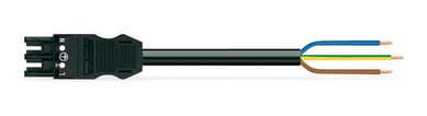[0421995671] Tilslutningskabel 1M HF Eca hun/fri 3-polet sort