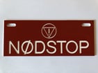 [0424700274] Skilt wirenødstop RØD.15X6CM 100000