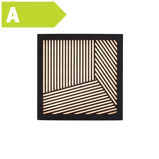 [4243399888] Væglampe Maze Straight LED 10W 3000K, 700 lumen, sort