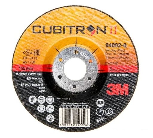 [5499001725] SKRUBSKIVE CUBITRON II 125X7MM STÅL/RF