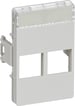 [1086009558] CLIC'LINE Dataudtag for 2x Actassi RJ45 1,5 modul lysegrå