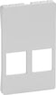 [1088000542] LK FUGA afdækning for Dataudtag for 2x Systimax RJ45, 1,5 modul, lysegrå
