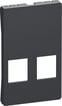[1088000872] LK FUGA afdækning for Dataudtag for 2x Keystone RJ45 (Small/Large) 1,5 modul koksgrå