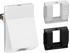 [1088009187] LK FUGA Dataudtag for 1x Keystone RJ45 1,5 modul vinklet hvid