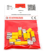 [2921417848] Isol. spademuffe A4607FLS 4-6mm2 6,3x0,8 Gul - I poser a 10 stk.