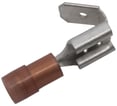 [2921417851] Isol. spademuffe m/afgr. A1507FLSH 0,5-1,5mm2 6,3x0,8 Rød - I poser a 10 stk.
