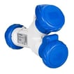 [3330001488] CEE multi adaptor 1 indtag og 2 udtag 230V 16A IP67