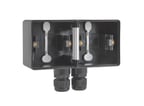 [3417812419] Underlag 2-modul 2x M20 IP55 sort