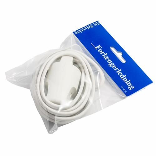 [793401] Forlængerledning u/jord 2m hvid