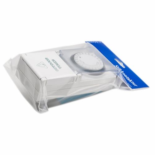 [799202] Døgnur m/jord mekanisk hvid