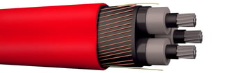 [5731103611] Mellemspændingskabel PEX-AL-CT RM 3X240/35 rød 12KV