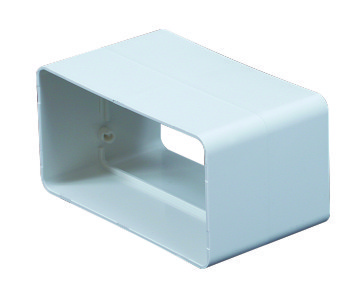 [7800443064] Flad Samlemuffe til kanal 75 x 150mm Hvid PVC
