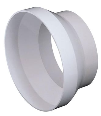[7800443057] Rundkanal reduktionsstykke Ø 125 / 100 mm Hvid PVC