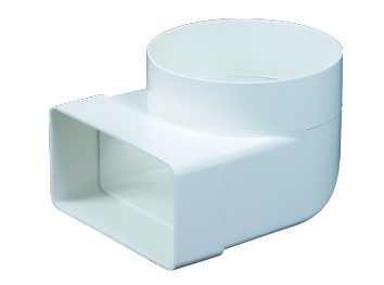 [7800443029] Rund Ø125 muffe 90 grader flad 75x150