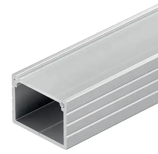 [EG1849] Aluprofil 18x13 til IP65 og IP68 LED strip - Bred, 1 meter, inkl. matteret cover og klips