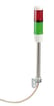 [7548104254] Harmony XVM Ø45 mm komplet lystårn med 2 lysmoduler med glødelampe i rød/grøn på L-beslag med 250 mm