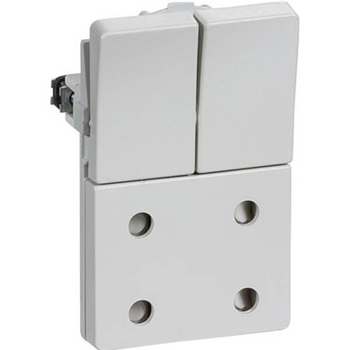 [1017036723] Fuga Stikkontakt dobbelt 2-pol lysegrå