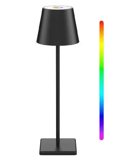 [12346-13416] Opladelig LED bordlampe, RGB, touch dæmpbar